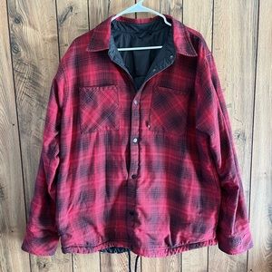 The North face flannel reversible jacket
